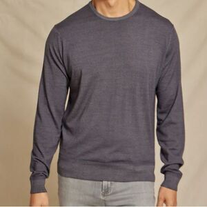 Rye 51 The Banks LS Lightweight MERINOmax Crew Neck Sweater Steel sz medium‎ pb1